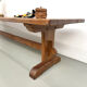 Monastery table in solid oak, 350 cm, circa 1900.