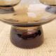5 70's smoked glass cups