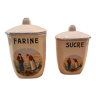 Flour and sugar jars