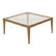 Scandinavian design coffee table in oak and glass