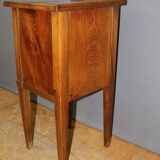 Restoration Curtain Bedside Table in Walnut 19th Century