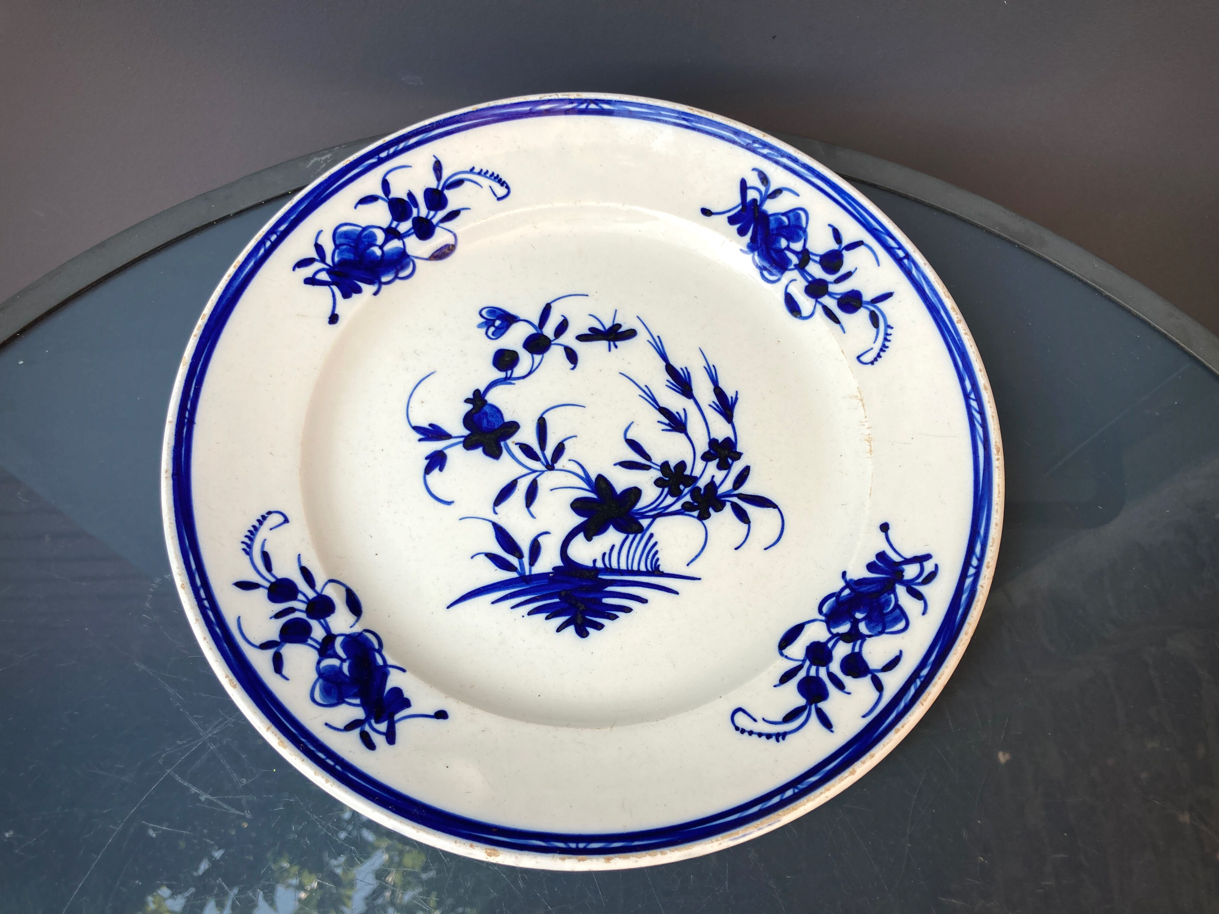 Plate old porcelain deco