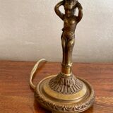 Electrified bronze candle holder