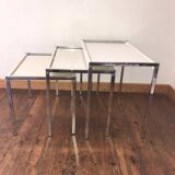 Wood and metal nesting tables 1970