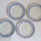 Ensemble de 9 assiettes plates, saint Amand, Bleuets, terre de fer