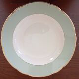 Plat creux Villeroy & Boch Mettlach céladon et or