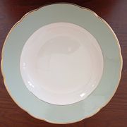 Shallow dish Villeroy & Boch Mettlach celadon and gold