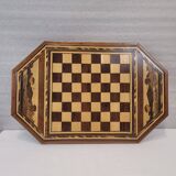 Game of ajedrez, madera tallada, Arts & Crafts, circa 1900 - Inglaterra