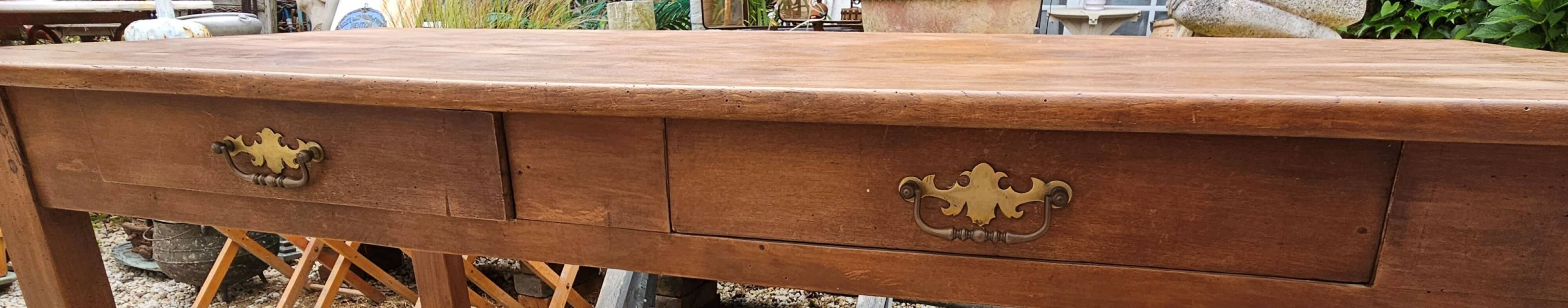Farm table with 2 drawers 170 cm