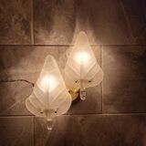 Antique Murano Double Wall Sconces Pair