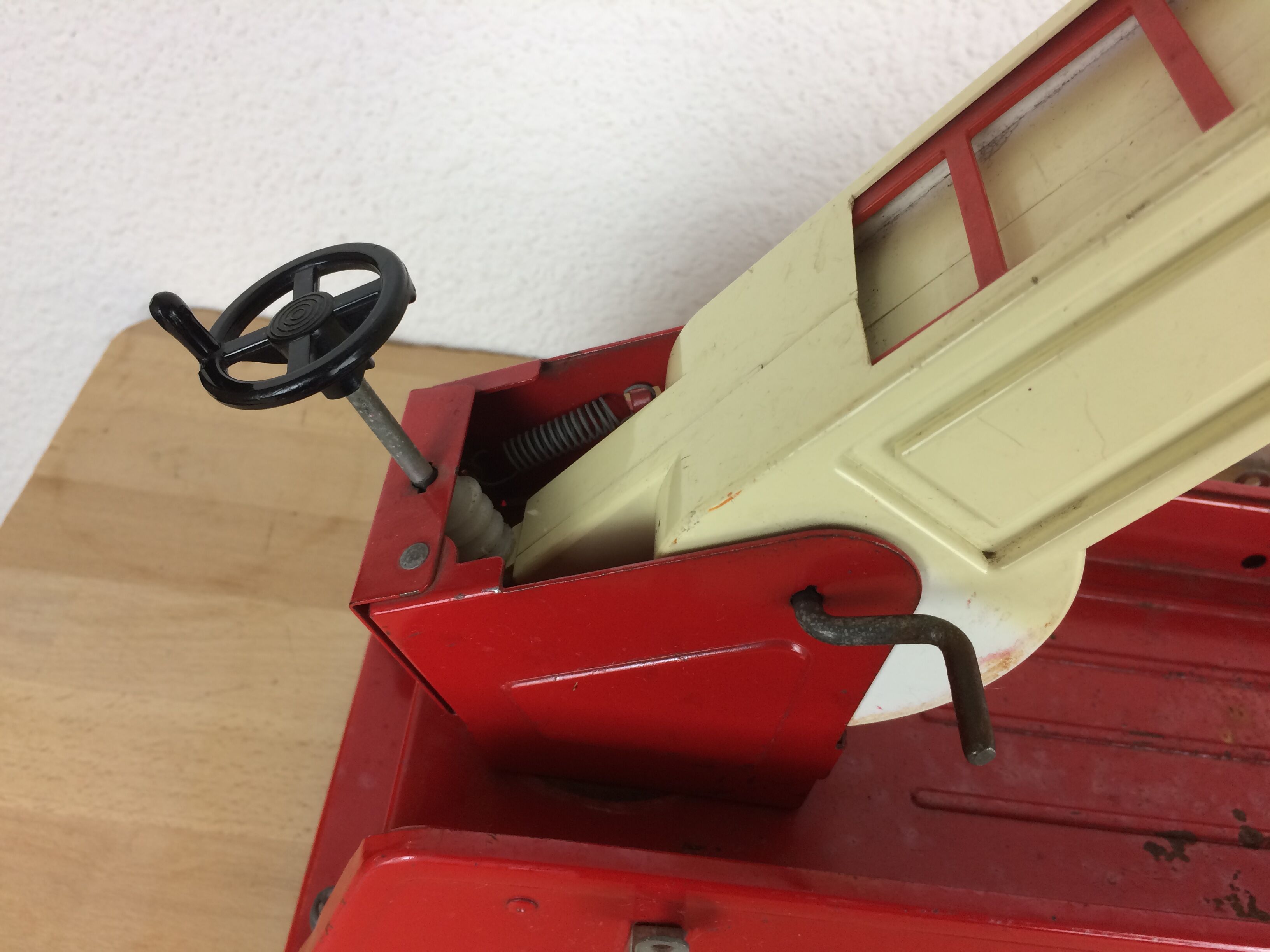 Tonka large format fire truck, antique toy