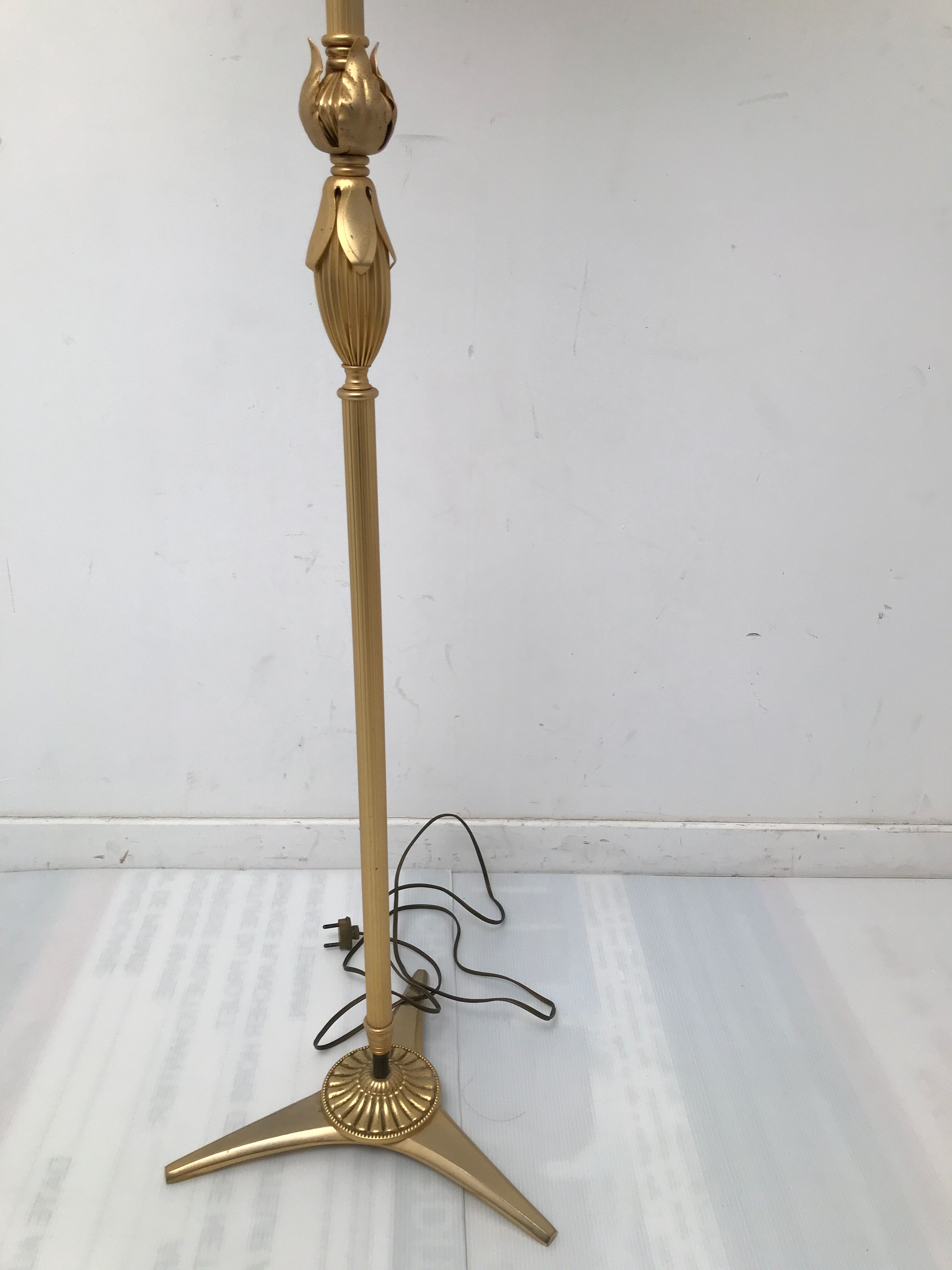 Vintage golden brass lamp anne 50