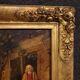 Peinture anglaise antique d'une scène de genre rural datée de 1866