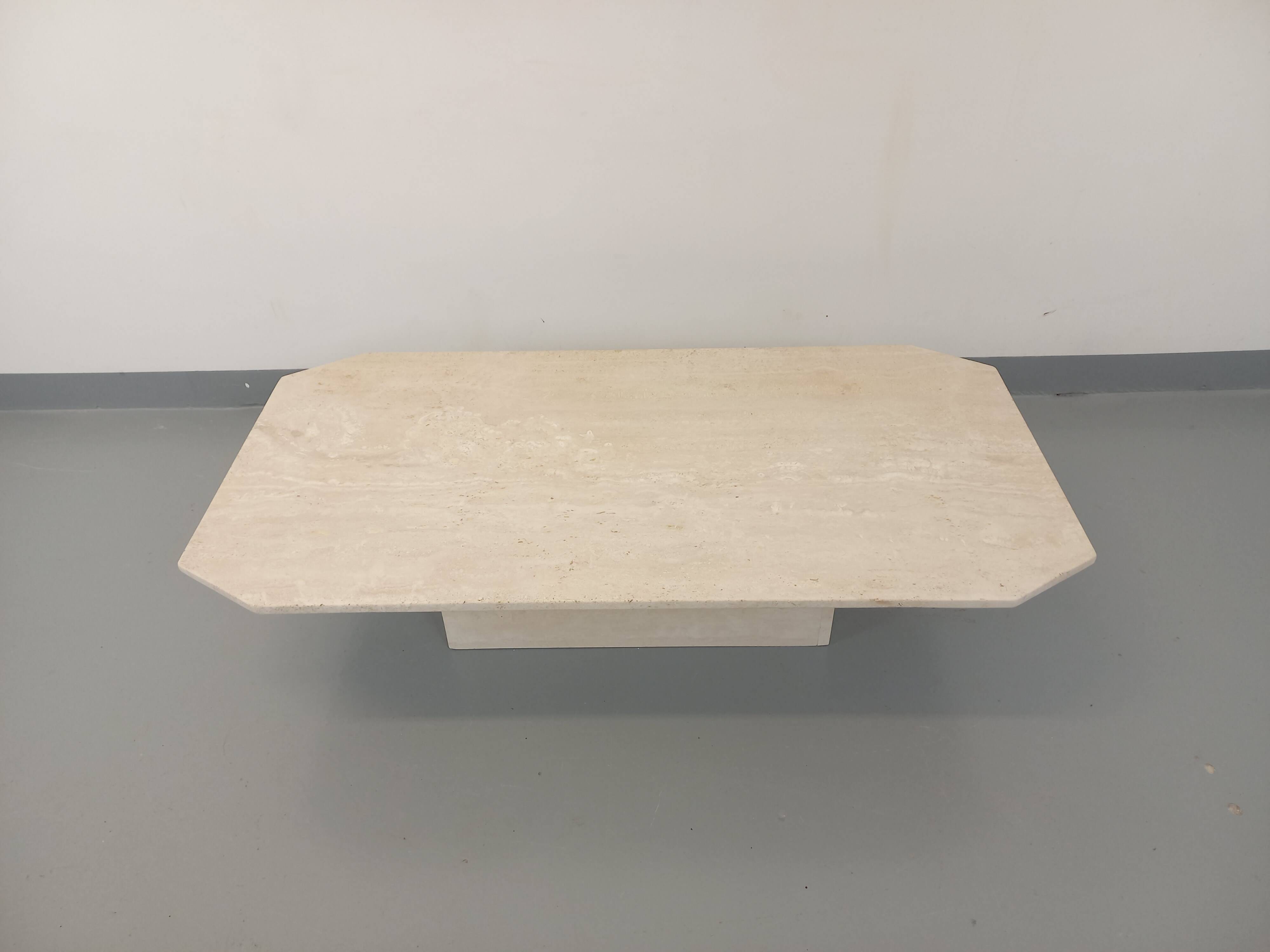 Vintage travertine coffee table from the 70s 80s