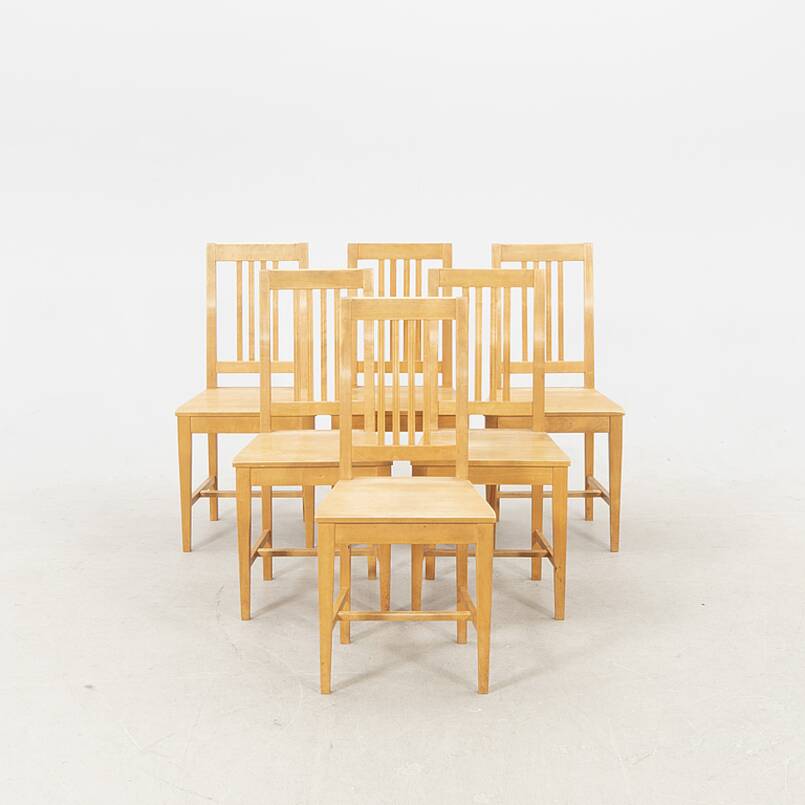 6 vintage Axel Larson chairs from mobel-shop suede