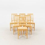 6 vintage Axel Larson chairs from mobel-shop suede
