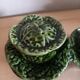 Lot salt shaker and pepper ceramic slurry vintage cabbage 80