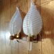 Paire d'appliques feuille Barovier & Toso