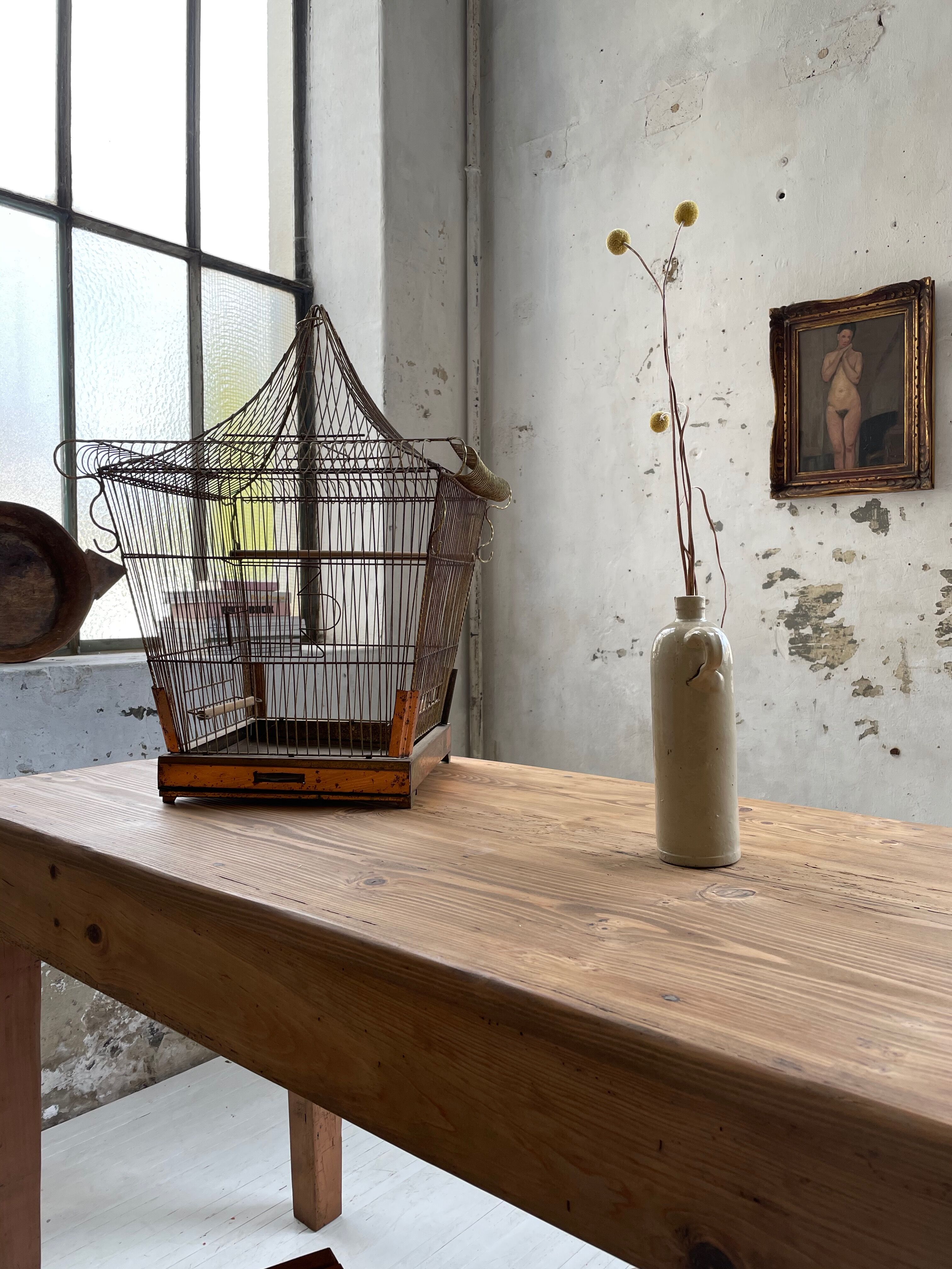 Vintage gold metal cage