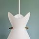 Scandinavian suspension in frosted white glass, 1960s