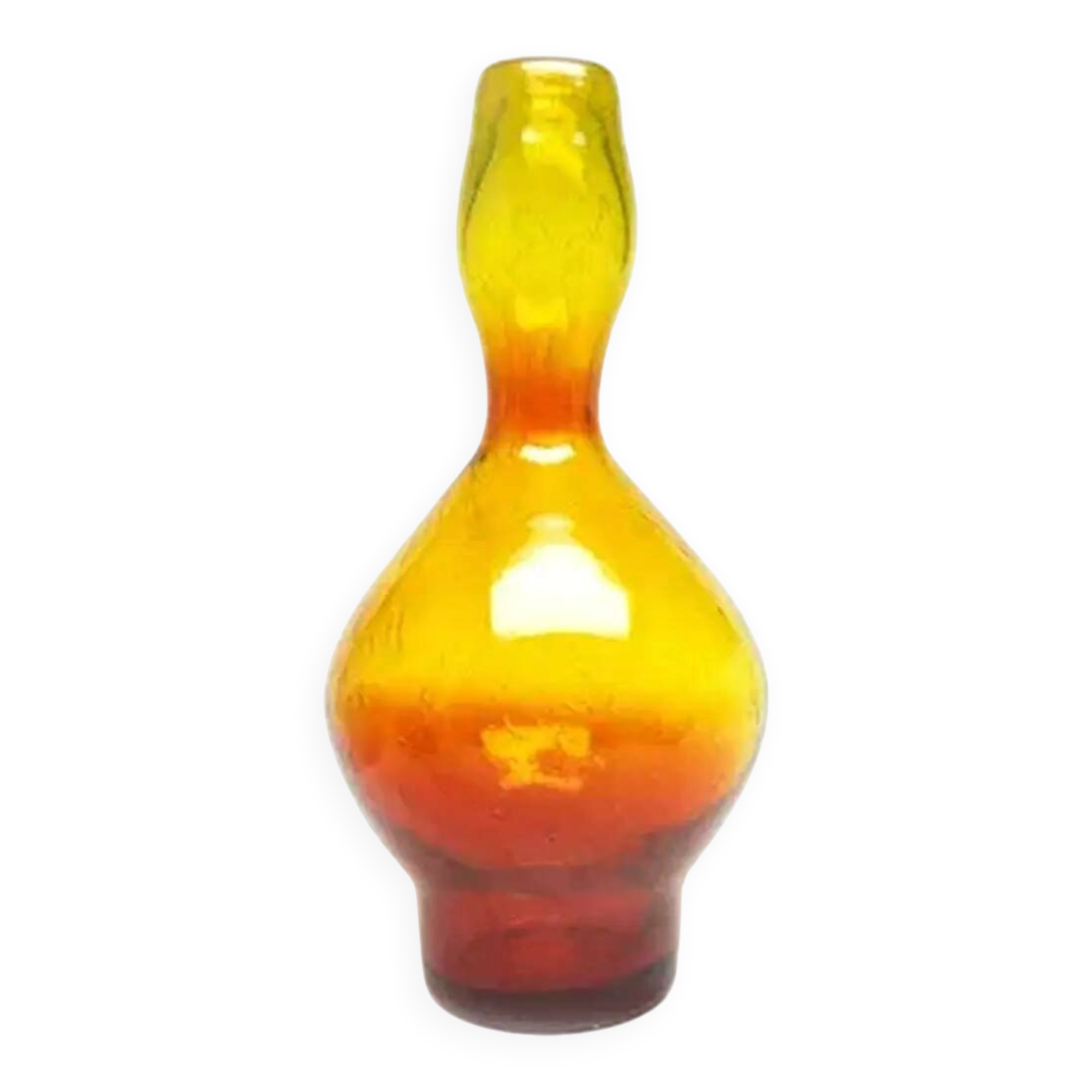 Bączek bottle, mid-century modern, glass, designed by Z. Horbowy, Poland, 1970s