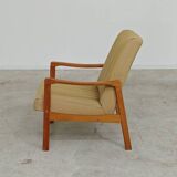 Pair of Jitona Sobeslav cream armchairs Ex Czechoslovakia
