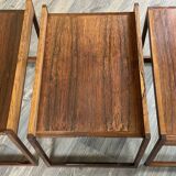 60s 70s teak nesting tables side tables Illum Wikkelsø for CFC Silkeborg