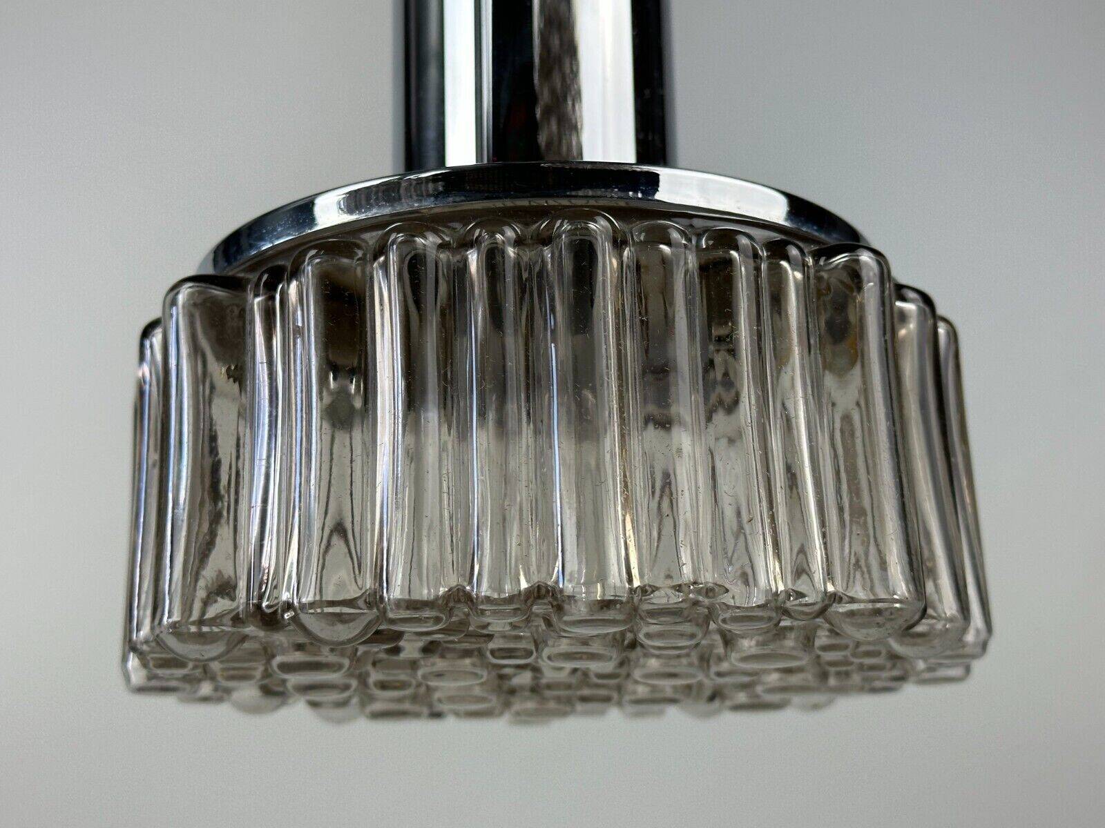 60s 70s 3-flame cascade lamp from Staff Leuchten Germany chrome glass