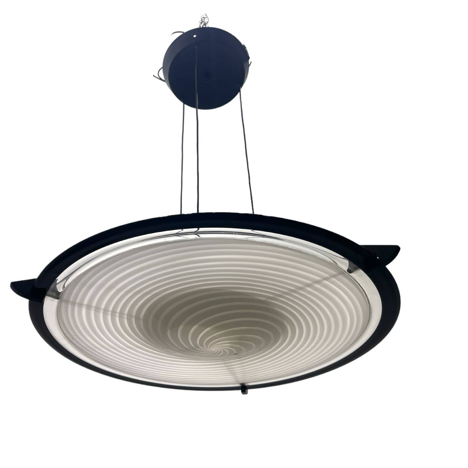 Black and white Murano Glass Light Pendant