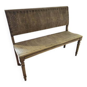 Wooden bistro bench, 120cm long