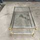 Table basse double plateau verre vintage