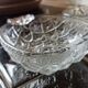 Two molded glass cups in the shape of strawberry and pineapple