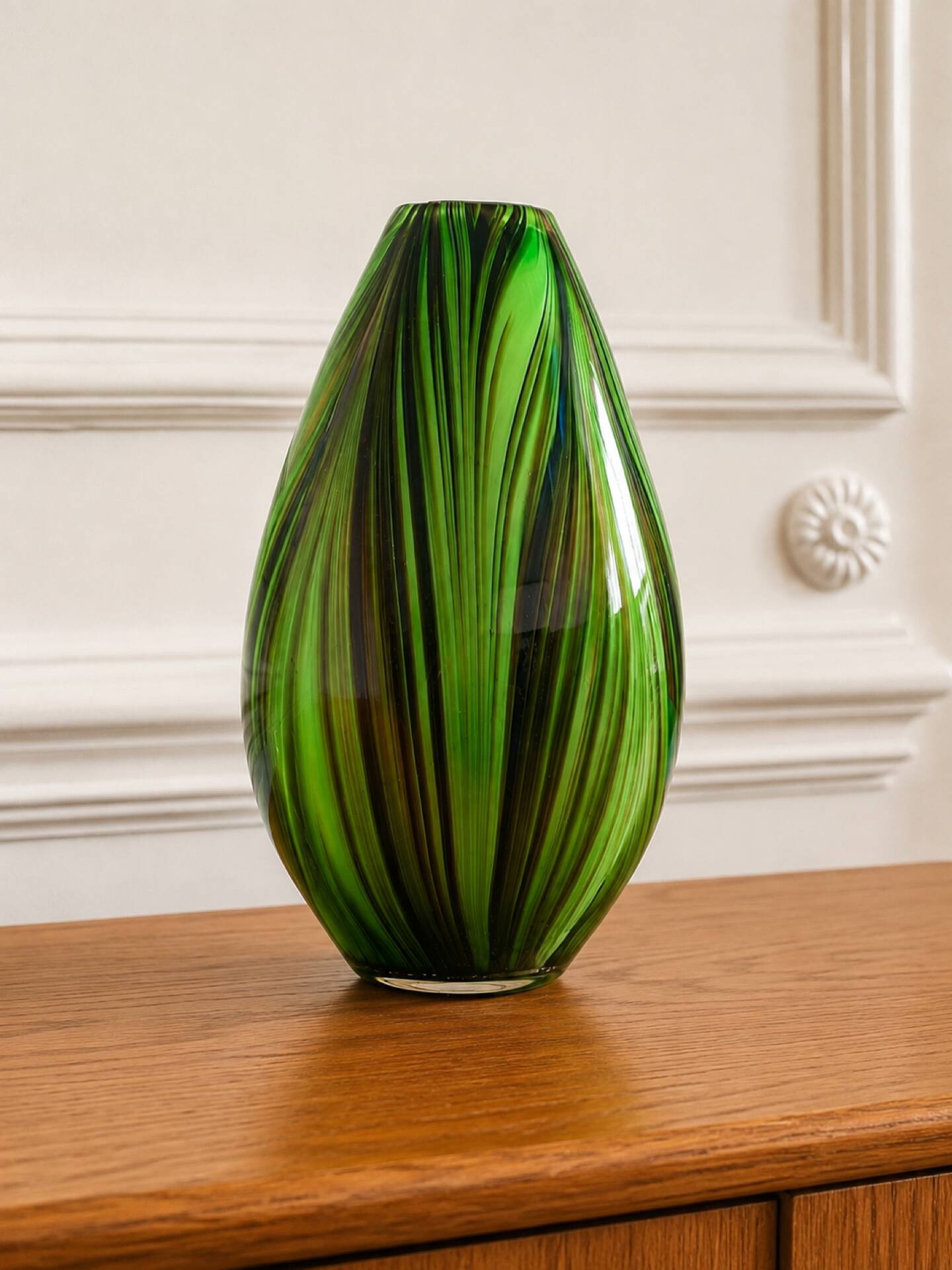 Grand vase en verre murano missoni