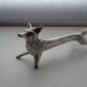 12 animal knife holders Art Deco antique silver metal in case