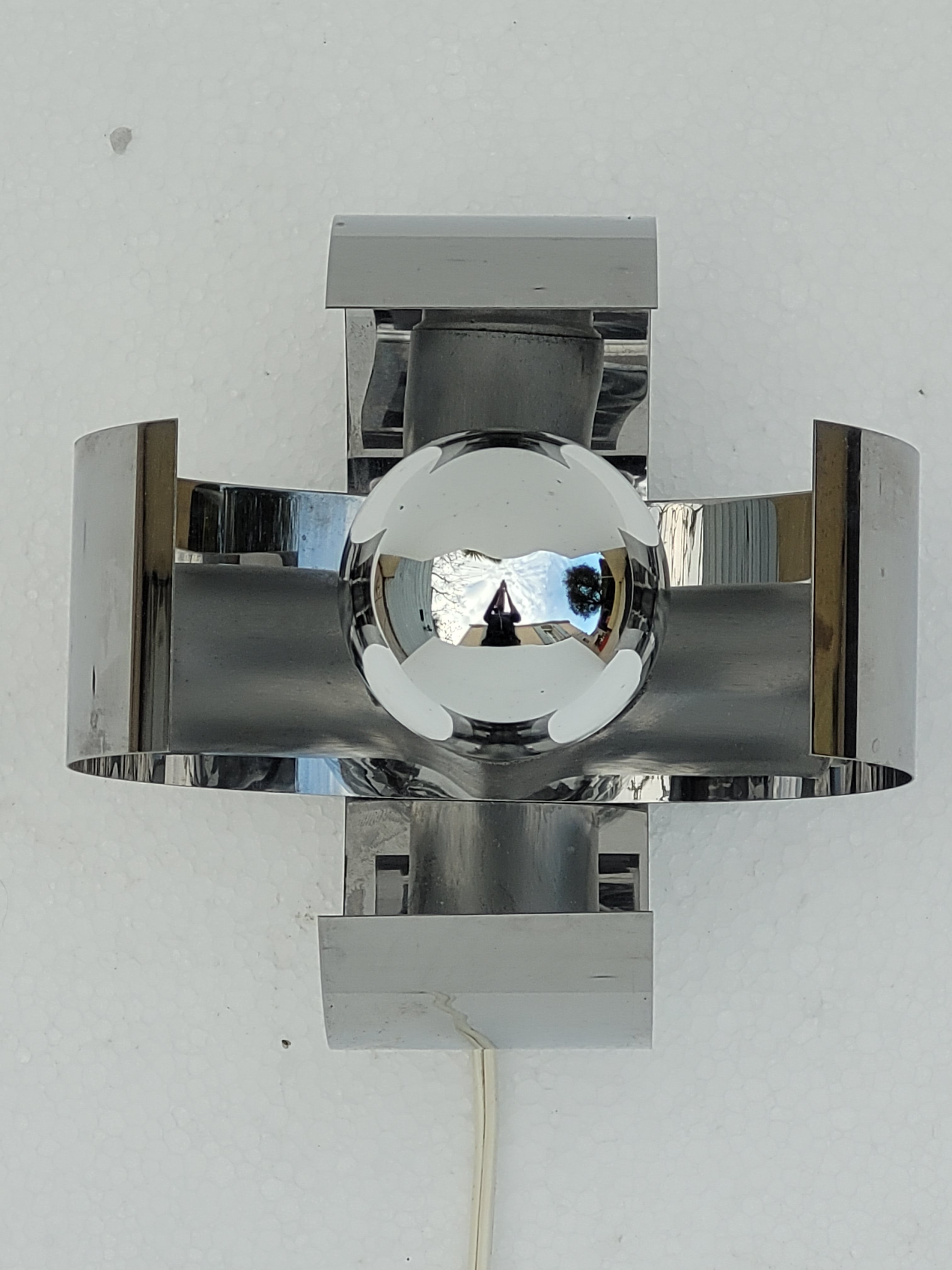 Vintage wall lamp INOX year 70