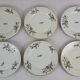 6 flat plates with cornflower decoration