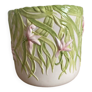 Grand cache pot en barbotine