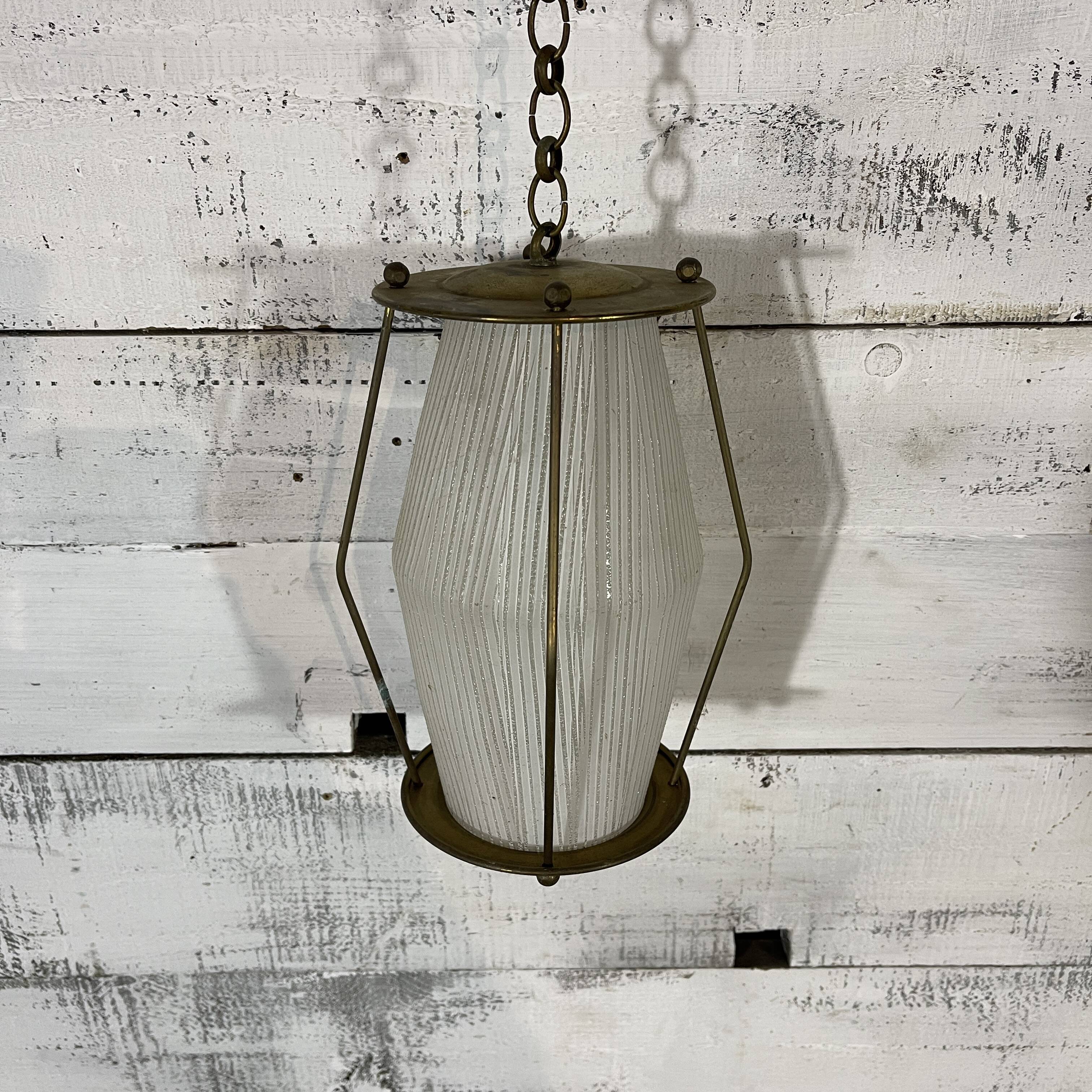 Vintage brass pendant light