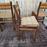 Lot 4 straw chairs by Pierre Gautier-Delaye, weekend model