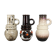 Set of three 1970s pottery fat lava "vienna" vases made by Scheurich, Germany