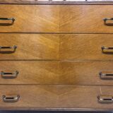 Vintage oak chest of drawers 1970