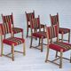1970s, set 6 pcs of Danish dinning chairs, original good condition.