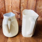 Duo de pichet ancien en céramique années 50.