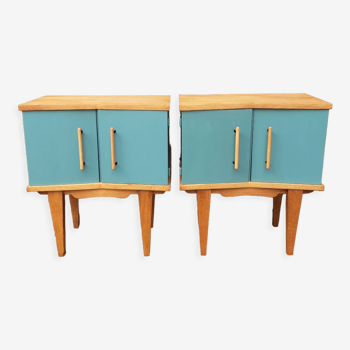 Pair of revamped 60s bedside tables