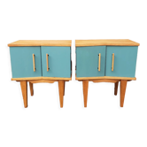 Pair of revamped 60s bedside tables