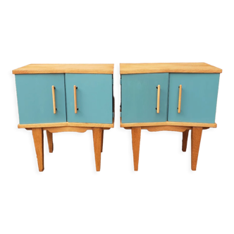Pair of revamped 60s bedside tables