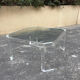 Octagonal Lucite coffee table by David Lange from the 1970s.