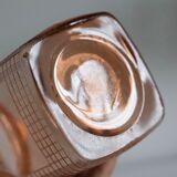 Vintage pink glass grocery jar