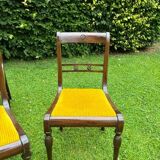 Set of 6 carved wooden chairs