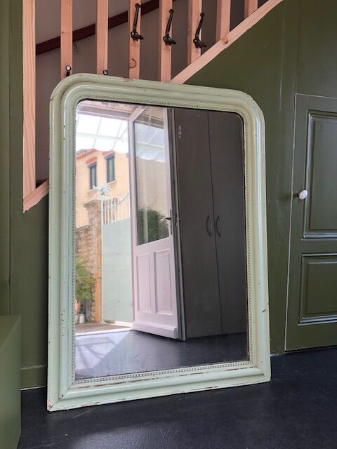 Mirror Louis Philippe patina green water